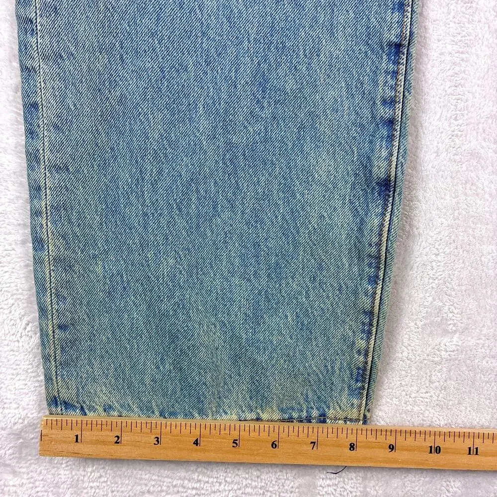 Levis 501 Jeans Mens 36x34 Faded Distressed Whiskered Button Fly Classic Preppy